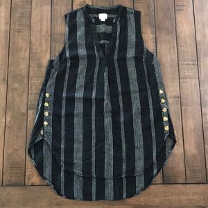 Black v neck tank top